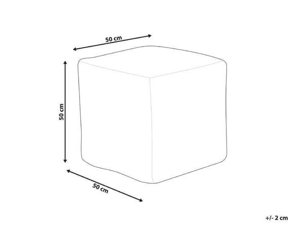 Puff Blå Polyester Viskose 50 x 50 x 50 cm EPS-fyll Mønster Bohemsk stil Stor gulvpute Stue Soverom
