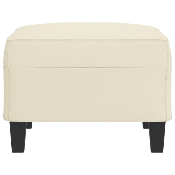 vidaXL Fotpall gräddvit 70x55x41 cm konstläder