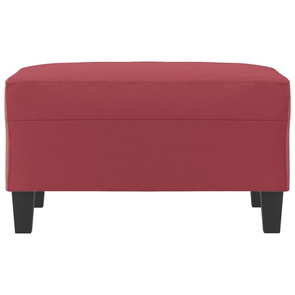 vidaXL fodskammel 70x55x41 cm kunstlæder vinrød
