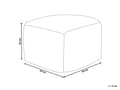Miniatyrbild 3 av 6: Puff Ottoman Fotpall Taupe Beige 50 x 50 x 35 cm Handvävd Bomullspärlor Fyllning Fyrkant