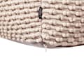 Miniatyrbild 5 av 6: Puff Ottoman Fotpall Taupe Beige 50 x 50 x 35 cm Handvävd Bomullspärlor Fyllning Fyrkant