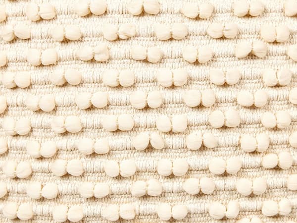 Puff Ottoman Fotskammel Taupe Beige 50 x 50 x 35 cm Håndvevd Bomullsperler Fylling Kvadratisk