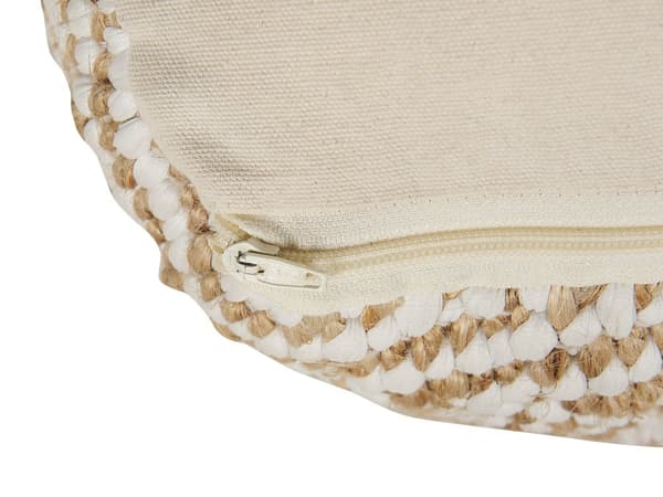 Rahi beige valkoinen 60 x 60 cm juutti polyesteri neliö abstrakti kuvio boho