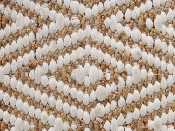 Rahi beige valkoinen 60 x 60 cm juutti polyesteri neliö abstrakti kuvio boho