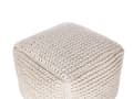 Miniatyrbilde 4 av 6: Puff Beige Bomull 50 x 50 x 35 cm EPS-kuler Vevd trekk Bohemsk stil Gulvpute Tilbehør