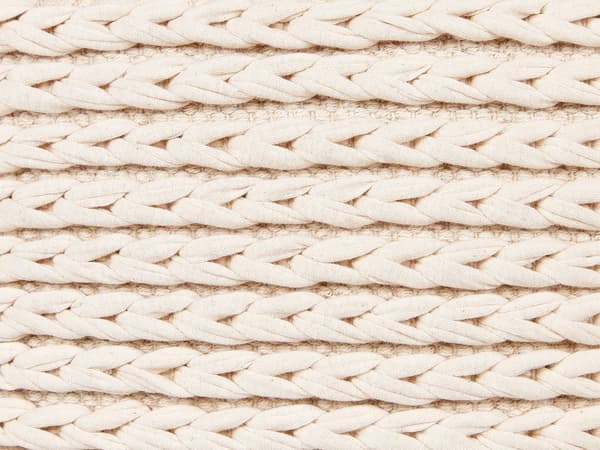 Puff Beige Bomull 50 x 50 x 35 cm EPS-kuler Vevd trekk Bohemsk stil Gulvpute Tilbehør