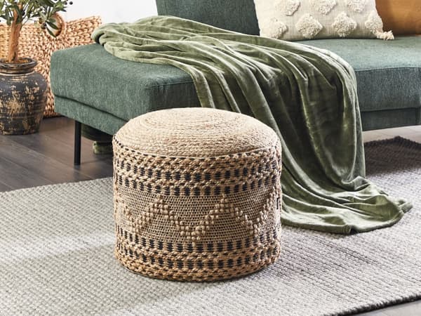 Rahi luonnonväri 50 cm juutti puuvilla pyöreä EPS-raetäyte käsintehty luonnollinen boho