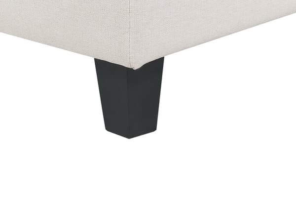 Skammel med Opbevaring Lysegrå Stof Polstret Firkantet Minimalistisk Moderne Stil
