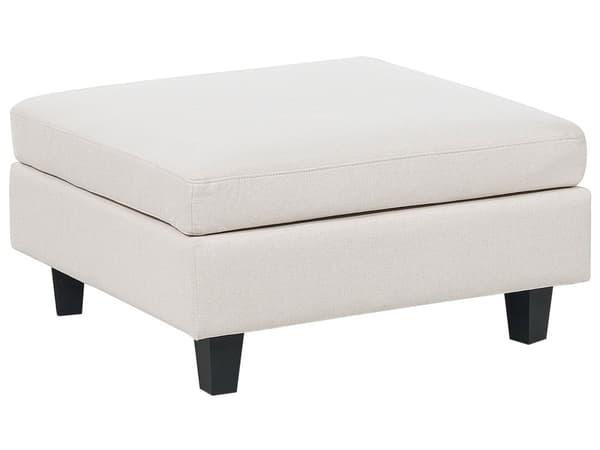 Skammel med Opbevaring Lysegrå Stof Polstret Firkantet Minimalistisk Moderne Stil