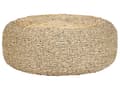 Miniatyrbillede 1 af 5: Rund Puf Beige Brun Natur Vandhyacint ø 50 cm Stor Flettet Gulvpude til Soveværelset Boho Siddepuf til Entre Tilbehør Sofapuf