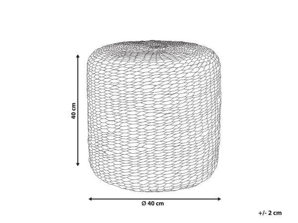Rund Puf Beige Brun Natur Vandhyacint ø 40 cm Stor Flettet Gulvpude til Soveværelset Boho Siddepuf til Entre Tilbehør Sofapuf