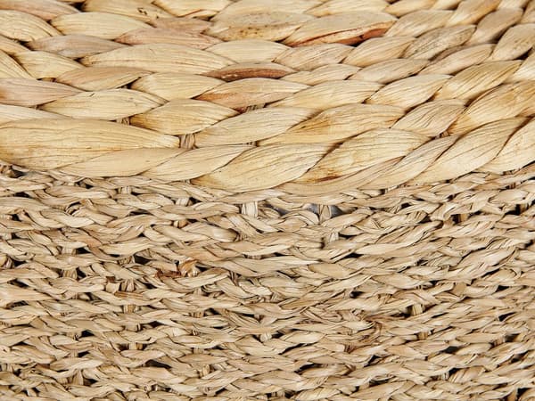 Puff Ljus Sjögräs Vattenhyacint ⌀ 40 cm Frigolit Fyllning Pall Boho-stil Vardagsrum Sovrum