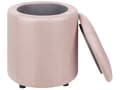 Miniatyrbilde 4 av 7: Puff i rosa stoff 40 x 38 cm med oppbevaring Krakk Glamour