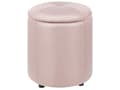 Miniatyrbilde 1 av 7: Puff i rosa stoff 40 x 38 cm med oppbevaring Krakk Glamour