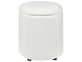 Miniatyrbilde 4 av 8: Puff Off-White Boucle 40 x 38 cm med oppbevaringskrakk Glamour
