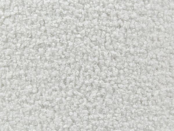 Puff Off-White Boucle 40 x 38 cm med oppbevaringskrakk Glamour