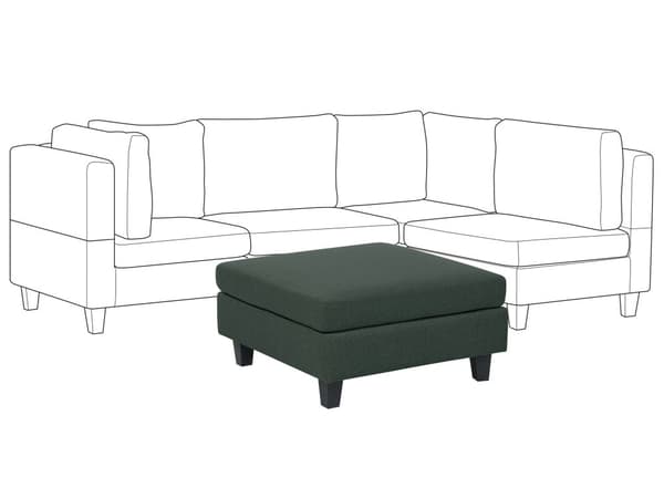 Rahi tummanvihreä 76 x 76 cm kangasverhoilu muovijalat modulaarinen skandinaavinen