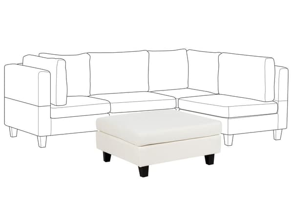 Rahi luonnonvalkoinen 76 x 76 cm kangasverhoilu muovijalat modulaarinen skandinaavinen