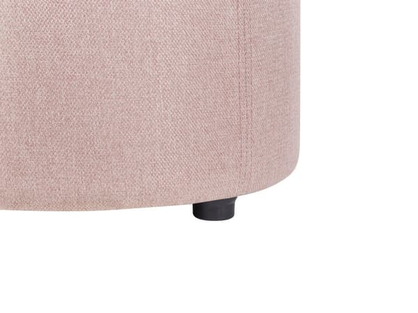 Puff Rosa Tyg 40 x 38 cm med Förvaring Pall Glamour Vardagsrum Sovrum