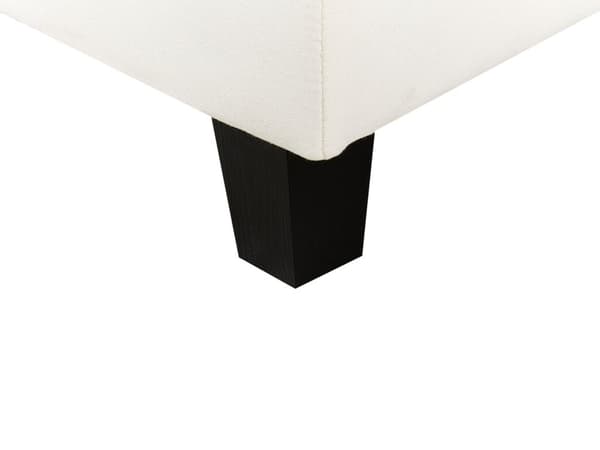 Ottoman Fodskammel Off White 76 x 76 cm Klassisk Moderne Puf med Ben Stueindretning