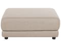 Pikkukuva 4 / 7: Rahi beige 102 x 102 cm kangasverhoilu puujalat suuri neliö perinteinen moderni