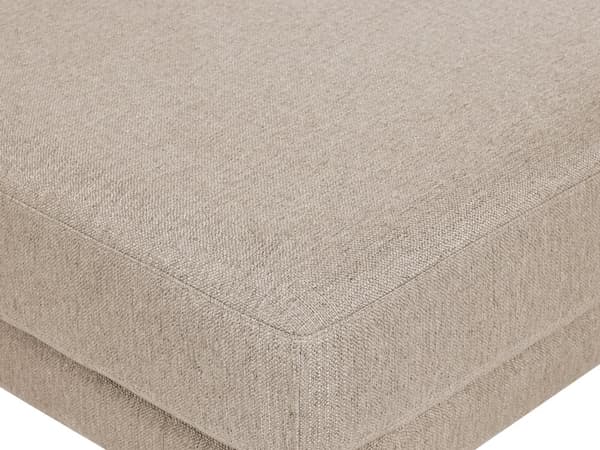Ottoman fotskammel Beige polyesterstoff med polstring Kvadratisk Minimalistisk Moderne Sofa Element