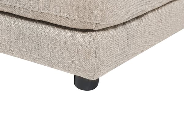 Ottoman fotskammel Beige polyesterstoff med polstring Kvadratisk Minimalistisk Moderne Sofa Element