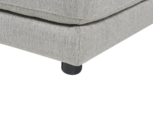 Ottoman fotskammel Lysegrå polyesterstoff med polstring Kvadratisk Minimalistisk Moderne Sofa Element
