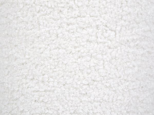 Puff Hvit Boucle Rund 40 x 40 x 45 cm Fotskammel Accent Polstring Soppformet Moderne Stue Soverom Møbler