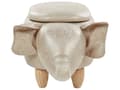 Miniatyrbillede 4 af 9: Puf Taupe Kunstlæder cm Elefant Siddepuf Multifunktionel Fodskammel Indendørs Stue Børnepuf Design Tilbehør Børneværelse