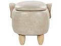 Miniatyrbillede 6 af 9: Puf Taupe Kunstlæder cm Elefant Siddepuf Multifunktionel Fodskammel Indendørs Stue Børnepuf Design Tilbehør Børneværelse