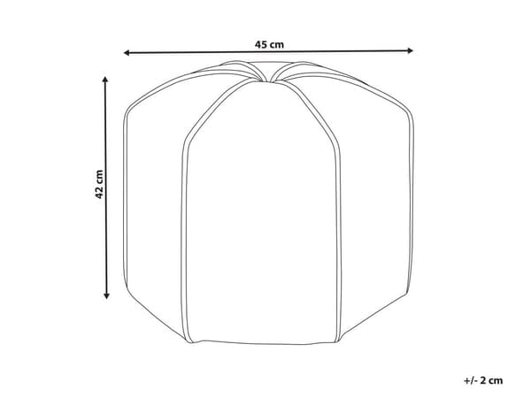 Puf Beige Linned ø 45 cm Hexagonal Siddepuf i Stof Multifunktionel Fodskammel Indendørs Stue Børnepuf Design