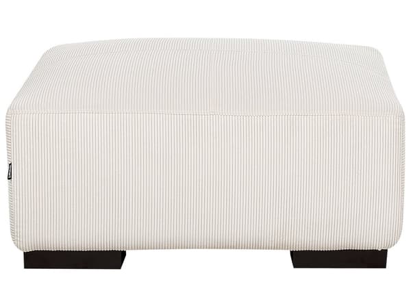 Sittpuff Off-White 80 x 80 x 35 cm Fyrkantig Manchestertyg Modernt vardagsrum