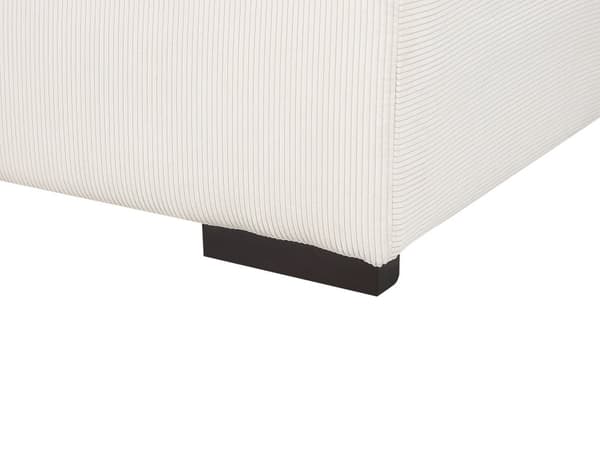 Sittpuff Off-White 80 x 80 x 35 cm Fyrkantig Manchestertyg Modernt vardagsrum