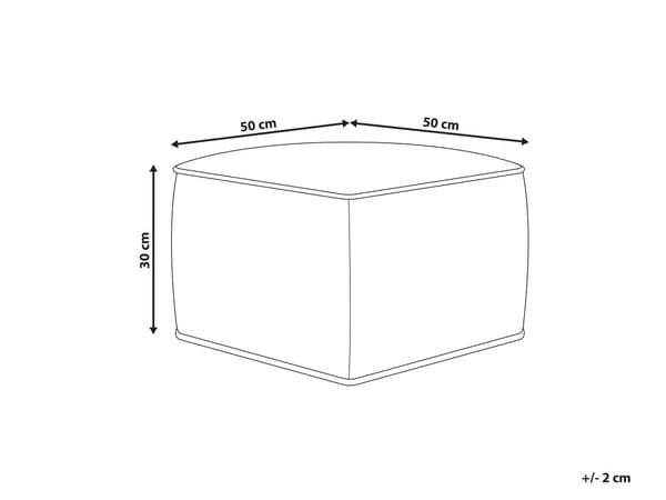 Rahi ruskea 50 x 50 x 30 cm samettiverhoilu EPS-täyte neliö vetoketjullinen moderni
