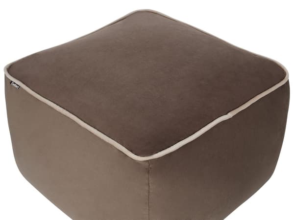 Rahi ruskea 50 x 50 x 30 cm samettiverhoilu EPS-täyte neliö vetoketjullinen moderni