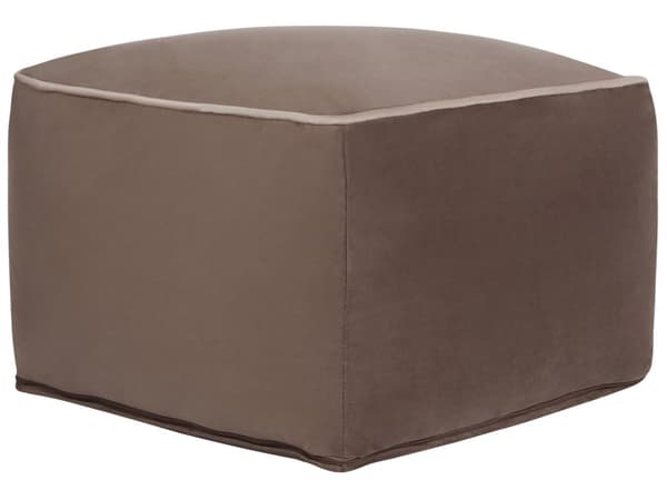 Rahi ruskea 50 x 50 x 30 cm samettiverhoilu EPS-täyte neliö vetoketjullinen moderni