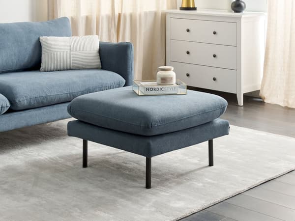 Rahi sininen chenille kangas verhoilu alumiinijalat 70 x 70 x 44 cm pehmuste neliö moderni retro tyyli