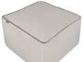Miniatyrbillede 4 af 6: Puf lys beige 50 x 50 x 30 cm fløjlspolstring EPS-fyld firkant med lynlås moderne stil