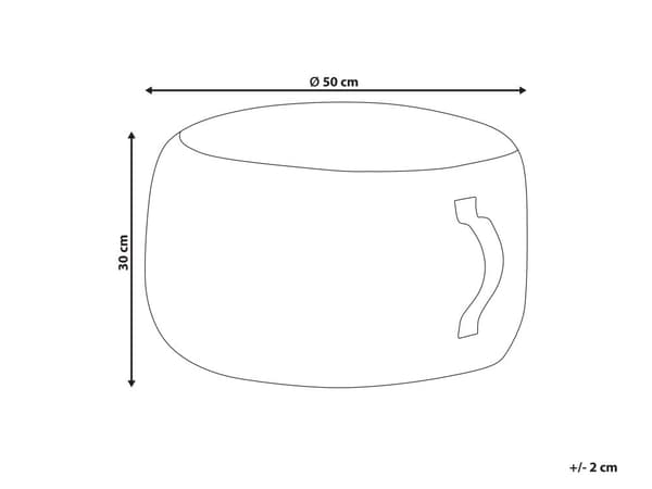 Puf Gul Hvid Bomuld 50 x 30 cm Rund form Dekorativt mønster Håndlavet Bohemsk stil Moderne stil Tilbehør Stue Soveværelse
