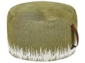 Miniatyrbilde 1 av 6: Puff Grønn Hvit Bomull 50 x 30 cm Rund form Dekorativt mønster Håndlaget Bohemsk stil Moderne stil Tilbehør Stue Soverom