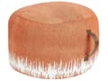 Miniatyrbilde 1 av 6: Puff Oransje Hvit Bomull 50 x 30 cm Rund form Dekorativt mønster Håndlaget Bohemsk stil Moderne stil Tilbehør Stue Soverom