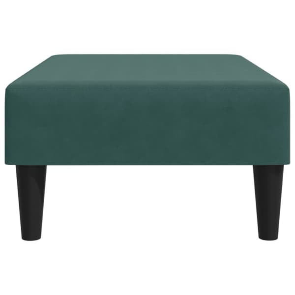vidaXL fodskammel 77x55x31 cm velour mørkegrøn