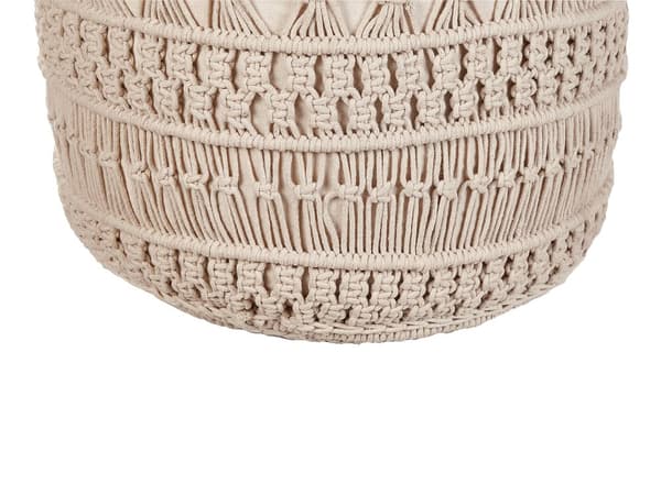 Rahi beige 45 x 45 cm puuvilla makramee käsintehty kudottu EPS-rakeet neliö tupsut boho