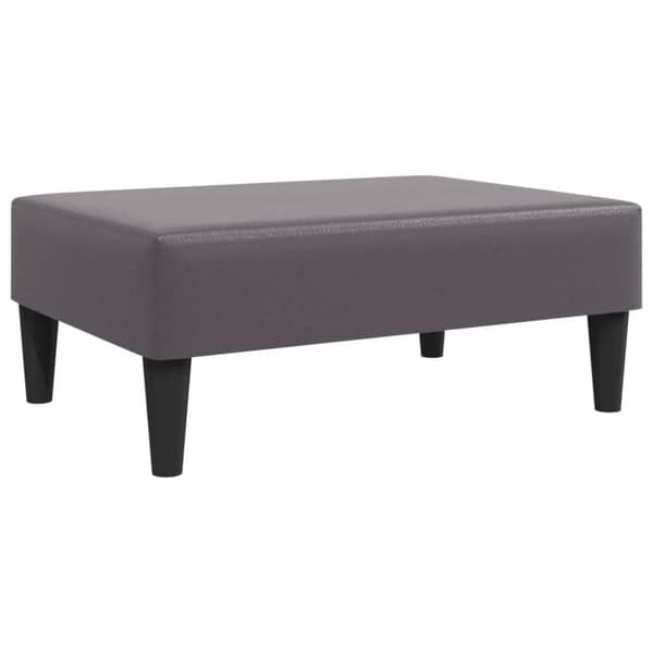 vidaXL Fotpall grå 77x55x31 cm konstläder