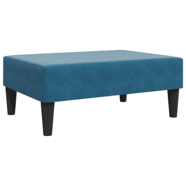 vidaXL fodskammel 77x55x31 cm velour blå