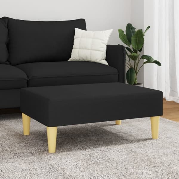 vidaXL Fotpall svart 77x55x31 cm tyg
