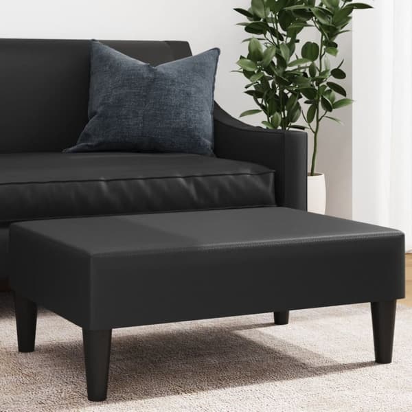 vidaXL fodskammel 77x55x31 cm kunstlæder sort