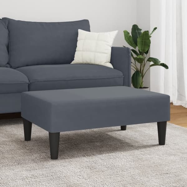 vidaXL Fotpall mörkgrå 77x55x31 cm sammet