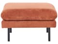 Miniatyrbillede 4 af 7: Ottoman Fodskammel Brun Chenille Polyester 70 x 70 cm Skammel med Stof Klassisk Moderne Puf med Ben Stueindretning